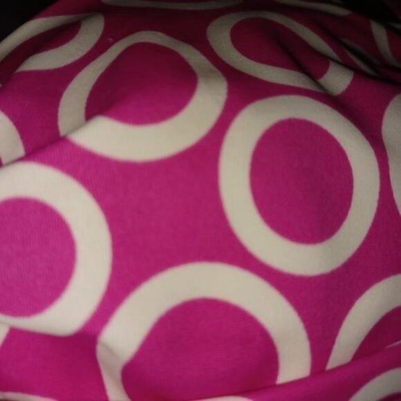 Victoria's Secret Medium Strapless Bikini Top Swim Dots Circles Pink White M - Picture 2 of 3